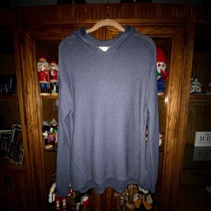 RD Style Suzanne Knit Hooded Sweater Blue